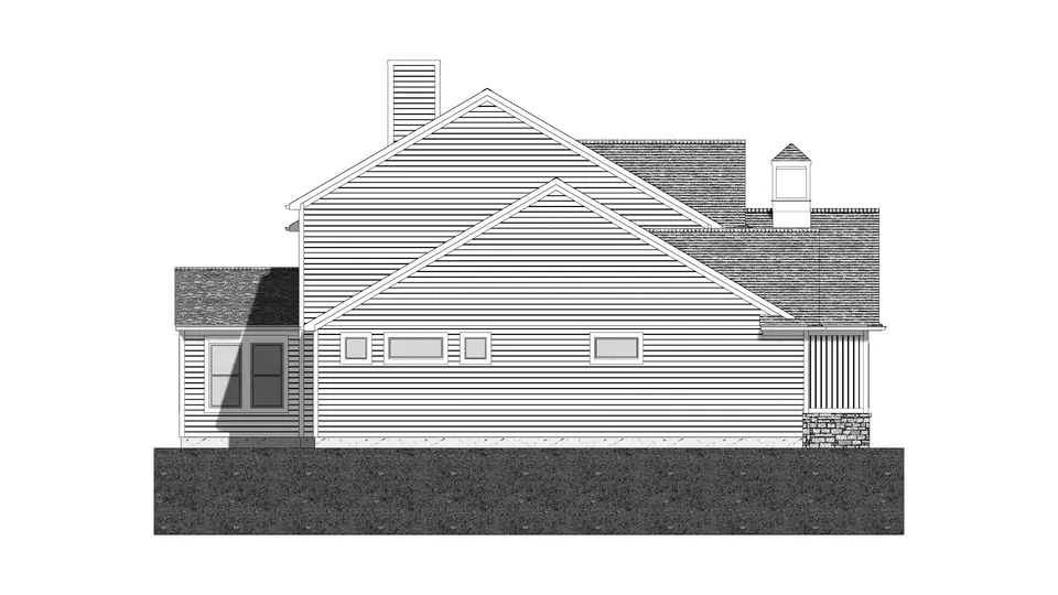 The Mill Creek house plan, exterior view 4